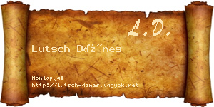 Lutsch Dénes névjegykártya